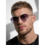 Óculos de Sol Hexagonal Geométrico Original Premium com Case Luxo Proteção UV400 Moda Estilo Classico Retrô Vintage Oldstyle Unissex Feminino Masculino - Cacife Brand - Imagem 2