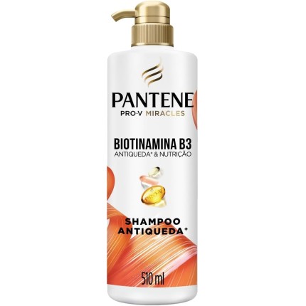 Pantene Pro-V Shampoo Biotinamina B3 Antiqueda e Nutrição 510 ml