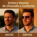 Óculos Aviador Masculino Premium Gold Brown | Proteção UV400 Total | Armação Metálica + Estojo - Imagem 4