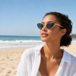 Óculos Feminino Vintage Cat Eye com Armação Metálica Dourada - Imagem 8