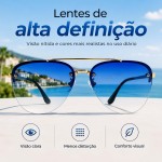 Óculos de Sol Unissex Masculino Feminino, Lente Proteção UV400 - Imagem 6