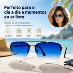 Óculos de Sol Unissex Masculino Feminino, Lente Proteção UV400 - Imagem 7
