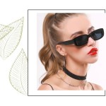 Óculos De Sol Unissex Tendência Retrô Vintage Retangular Preto Blogueira Moda - Imagem 3