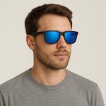 Óculos Com Lentes Espelhadas Anti Luz Azul – Proteja Seus Olhos Com Estilo e Conforto, Ideal Para Uso Prolongado Em Telas, Armação Leve E Moderna Em Plástico Preto Resistente - Imagem 6