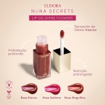 Eudora Niina Secrets Lip Oil Shine Flowers Rosa Sublime 7ml - Imagem 6