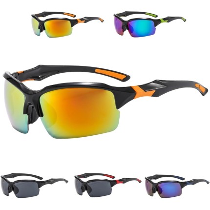 Óculos Esportivo para Ciclismo Corrida Pesca MTB – Lente Espelhada com Proteção UV400 e Armação Leve Antiderrapante