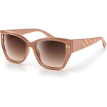 Óculos de Sol Quadrado Grande Feminino Lente Marrom Polarizado UV400 Moderno Village Heaven 6206