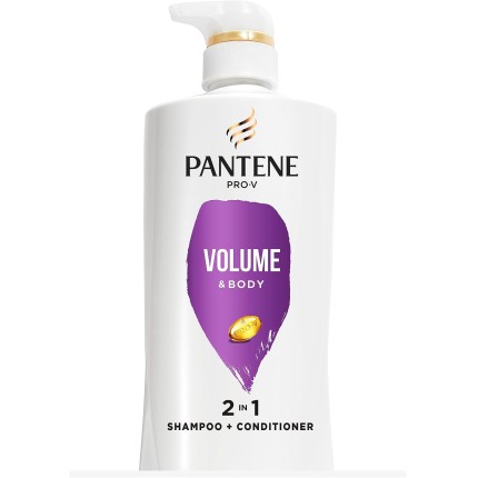 Pantene Pro-V Volume & Corpo 2 Em 1 Shampoo E Condicionador, Frasco De Bomba De 17,9 Fl Oz