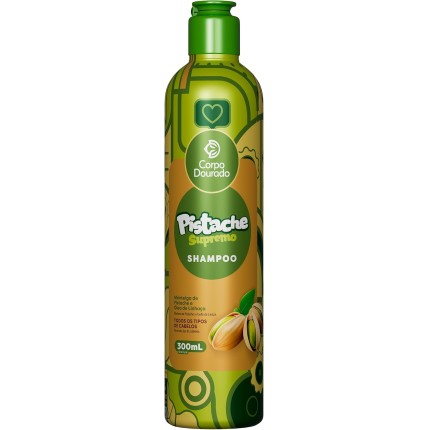 Shampoo para Todos os Tipos de Cabelo 300ml - Corpo Dourado - Pistache Supremo