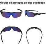 Trailabo Óculos de Sol Esportivos, Óculos de Ciclismo, Proteção UV, com Lentes Âmbar e Cinza, Polarizadas, Adequadas para Ciclismo, Corrida e Atividades ao Ar Livre - Imagem 2